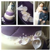 Purple And Ivy Themed Wedding Cake
