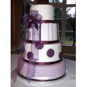 Purple Themed 4 Tier Wedding Cake 2