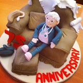 Couch Anniversary Cake