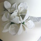 Wedding Cake Orchid Sugarpaste Flowers Licky Lips Cakes Liverpool