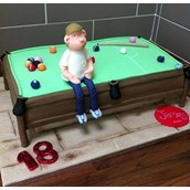 Snooker / Pool table cake - licky lips cakes liverpool