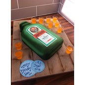 Jagermeister Jagerbomb shots cake - licky lips cakes liverpool