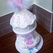 Pastel Carousel Christening Cake 3 Licky Lips Cakes Liverpool